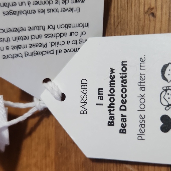 Jellycat Bartholomew π» Bear Decoration 4x4.5" Soft & Plush NWT - Picture 7 of 7